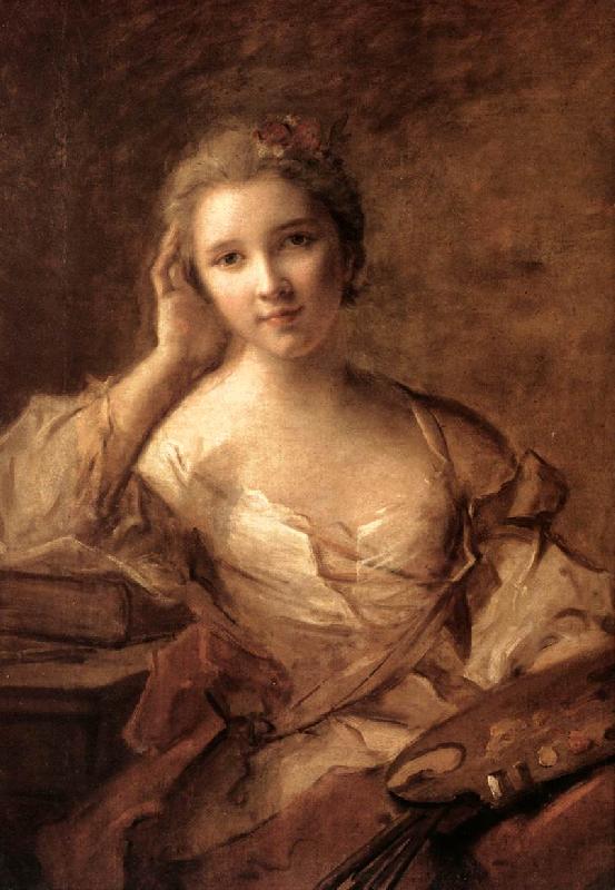 NATTIER, Jean-Marc Portrait of a Young Woman Painter sg Germany oil painting art